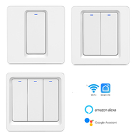 Interrupteurs lumineux à boutons commande vocale Smart Life Alexa & Echo dot Google Home EU 2.4Ghz WiFi Smart Push Switch