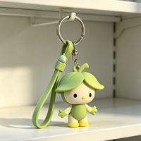 Porte-clés décapsuleur en caoutchouc 3D personnalisé en forme de personnage de dessin animé, étanche, impression couleur vive, OEM ODM, vente en gros, cadeau publicitaire