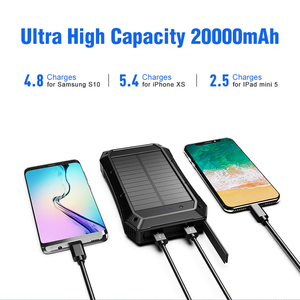 ไฟแคมป์ปิ้งคุณภาพสูง กันน้ำ IPX6 ชาร์จเร็วแบบ USB-C ชาร์จไร้สาย แบตสำรองพลังงานแสงอาทิตย์ 20000 มิลลิแอมป์ - Product Image 3