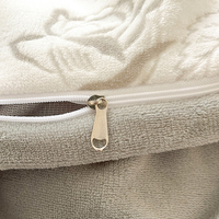 Ensemble de 3 draps-housses en velours imprimé jacquard rose lavables pour usage domestique