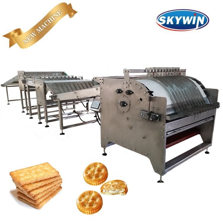 Skywin Bas Prix Collation Automatique Empileur Pour Biscuit/Biscuit Faisant La Ligne De Production