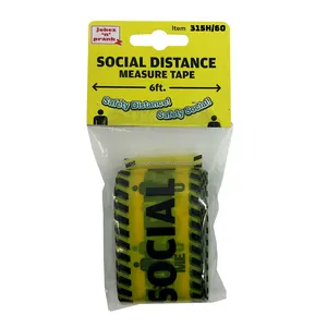 Modern Different Tricks EN71 BSCI Novelty Jokes Gag Gift 60 Feet Social Distance Tape In Roll Novelty Gift