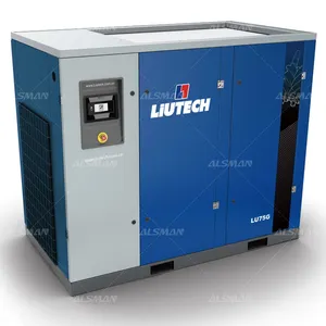 Liutech high quality 7 8 10 13 bar 30 37 45 55 75 kw industrial stationary spiral rotary screw air compressor