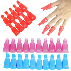 10 Pcs Removedor De Unhas De Plástico Nail Art Polish Soak Off Removedor De Polonês De Gel De Unha Removedor