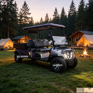 Voiturette de golf électrique utilitaire équipée d'un coffre arrière, capacité de charge lourde, pour la livraison de marchandises en exploitation agricole. - Product Image 1
