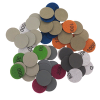 1 pouce 996A + Mini papier abrasif crochet et boucle Papier abrasif en carbure de silicium Disque de ponçage humide et sec pour outils abrasifs Polissage