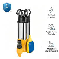 Pompa Sentrifugal Submersible Komersial KAISLEN V250 Stainless Steel 0.33HP/0.25kW Kontrol Otomatis Penuh Air Bersih CE