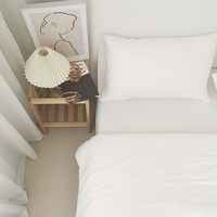 Ensemble de housse de couette brodée 100% coton 300TC Style uni pour lits king/queen size literie d'hôtel de luxe en gros