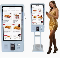 Kiosque de libre-service avec lecteurs de cartes, écran tactile, terminal de paiement POS, machine de commande en libre-service pour la vente au détail et la restauration