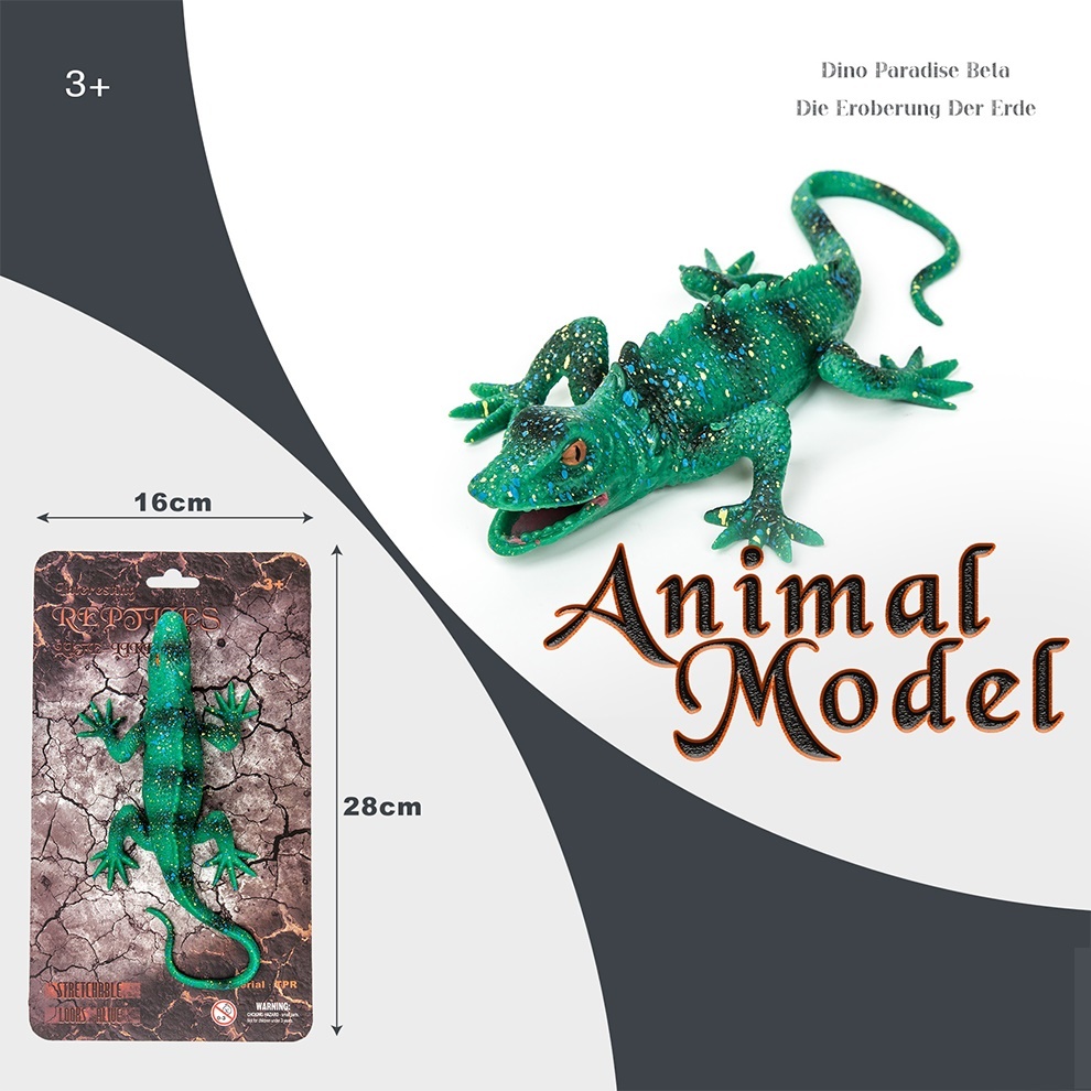 Plastic Iguana Toy 3D Simulation of Wild Animals