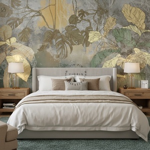 <span class=keywords><strong>Mural</strong></span> móvil Fondo texturizado moteado Pintado a mano Otoño Colorido Hojas tropicales Papel tapiz - Product Image 2