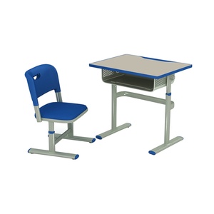 Ensemble bureau et chaise ergonomiques pour étudiants, réglables en hauteur, pour salle de bibliothèque et école, modèle MG-KZ-009 (2019) - Product Image 2