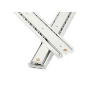Rail de glissière d'armoire à roulement à billes de faible puissance d'alliage d'aluminium de 16mm pour des meubles