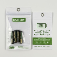 Emballage durable en PVC transparent imprimé en héliogravure pour batterie de téléphone portable avec œillet métallique