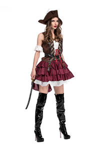 Disfraces de <span class=keywords><strong>Halloween</strong></span> para mujeres piratas somalíes piratas fuera de <span class=keywords><strong>Amazon</strong></span> uniforme de juego - Product Image 2
