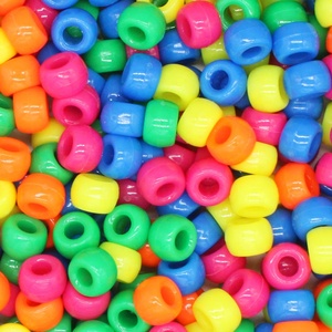 Bán buôn tùy chỉnh bigvalue số lượng lớn lỏng 1000PCS nhiều màu 6*9mm Nhựa Acrylic lỗ lớn long lanh đục lấp lánh tóc ngựa hạt - Product Image 6