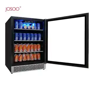 Black Stainless Steel Wine Cooler And Beverage Refrigerator 54 Bottle Cooler Restaurant Equipment Manufacturer