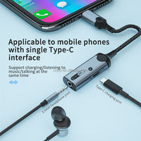 Metall 2-in-1-Adapter vom Typ C bis 3,5-Buchse Typ C bis Dual Typ C Kopfhörer konverter mit 60-W-Pd-Lade-Kopfhöreranschlussadapter