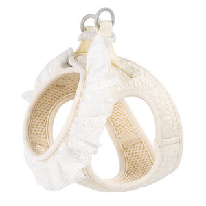 Arnês confortável encantador do cão branco para o colete macio do cão do casamento para cães médios pequenos - Product Image 1