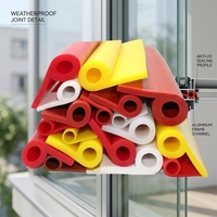 Joint d'étanchéité en caoutchouc silicone extrudé de type E P O D U pour murs-rideaux en verre et structures de véranda