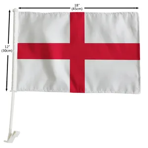 Manufacturer High Quality Low Price 30X45cm 100% Polyester England Car Window Flag