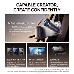 โทรศัพท์ vivo X500 Pro Max รุ่นปี 2026 ขายดี 16GB+1TB Creator Kit กล้อง Zeiss 200MP APO Super Telephoto |   บลูคริสตัล ดิมิเนซิตี้ 9600 โปร - Product Image 6
