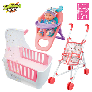 Poupée bébé <span class=keywords><strong>en</strong></span> plastique Sunseed de 12 pouces pour poussette, berceau, <span class=keywords><strong>chaise</strong></span> <span class=keywords><strong>haute</strong></span>, pot et accessoires d'alimentation, jeu d'imitation pour filles - Product Image 6