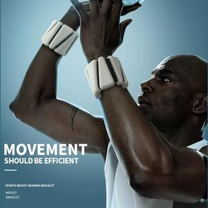 NQ спортивный силовой набор запястий 2 1 фунт каждый Прочный портативный силиконовый вес для лодыжки запястья для бега упражнения Регулируемый носимый - Product Image 5