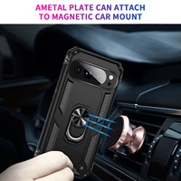 Funda para Teléfono con Anillo Magnético Giratorio para Google Pixel 10 Pro, Pixel 9 Pro XL, Pixel 8a, Pixel 7