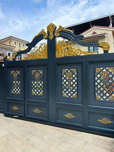 ประตูสเตนเลสและอลูมิเนียมทนทานดีไซน์ทันสมัยสำหรับใช้งานกลางแจ้งในอาคารสำนักงานวิลล่าติดตั้งง่าย - Product Image 2