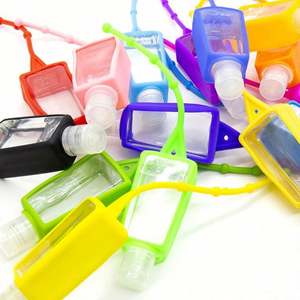 Distributeur de désinfectant pour les mains en silicone personnalisé avec logo, bouteille de voyage avec cordon de suspension, ouverture facile, capacité de 30 ml, multifonction - Product Image 5