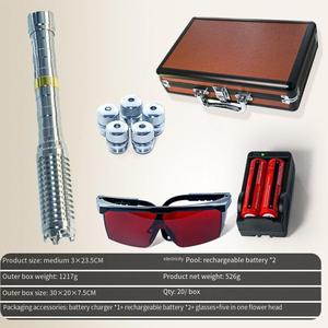 Lápiz Láser Profesional con Sistema Óptico 5 en 1 |   Linterna de Alta Potencia de Acero Inoxidable con Batería Recargable, Apta para Mascotas al Aire Libre - Product Image 2