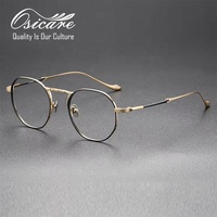 Monture de lunettes en titane pour hommes, style rétro, design optique vintage, avec logo personnalisé, haute qualité, vente chaude
