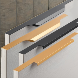 Newest Design Minimalist Edge <strong>Pull</strong> Handles Waterproof Easy Clean Durable Eco-Friendly Aluminum Profile Kitchen Cabinet Wardrobe - Product Image 2