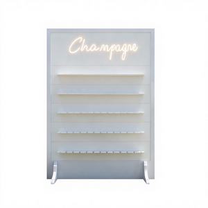 SMOOTH Modern Luxurious Acrylic Wedding for Wall Display Rack & <b>Stand</b> <b>with</b> Wine Holders <b>Backdrop</b> - Product Image 1