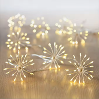 Nouvelle tendance LED cuivre feux d'artifice fée rideau lumières USB guirlande ornements de noël arbre de noël fête mariage nouvel an décor