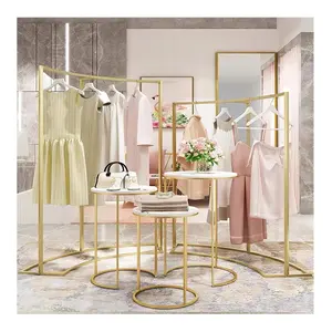 Modern Women'S Clothing Store Furniture Shopping Center Retail Women'S Clothing Display Rack Design Customization