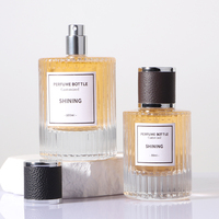 Bouteilles de parfum vides en verre de luxe vides à rayures verticales au meilleur prix
