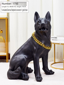 Bán buôn hiển thị mannequin trắng sợi thủy tinh Dachshund con chó nhựa mô hình Kích thước thực con chó màu đen cho Giáng sinh hiển thị - Product Image 4