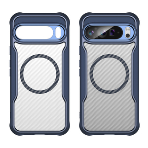 谷歌像素9A/8A像素9 9 Pro XL TPU + 电脑硬防震后盖磁性碳纤维手机壳 - Product Image 6
