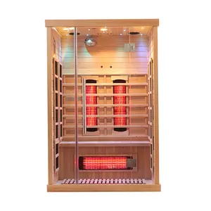 Offre Spéciale maison intérieure en bois mini spectre complet et chauffage en fibre de carbone sauna infrarouge lointain à faible CEM à vendre