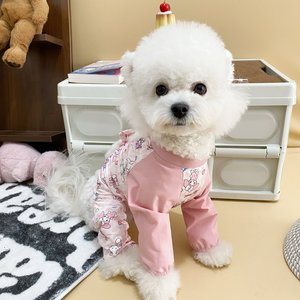 Dog Bichon Frise Teddy Bear Walking Pants All Seasons Dustproof Kitty <b>Cat</b> Pet <b>Clothes</b> Instagram Style - Product Image 3