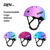 Casque de skateboard DEVIATE EP-008 à dégradé de couleurs réglable, pour enfants et adultes, 11 aérations, couleur personnalisée, été, matériau ABS+EPS