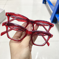 Montures de lunettes carrées épaisses en acétate pour femmes et hommes, verres optiques transparents, design coloré, lunettes de haute qualité, nouveauté