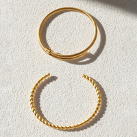 Bestseller Kabel-Draht-Twist-Armreifensets für Frauen Edelstahl-Schmuck für Mädchen