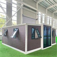 Maison pliable moderne en acier de 20 pieds, extensible, à montage rapide, préfabriquée, portable, directement de l'usine