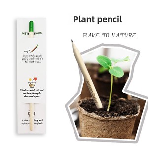 <span class=keywords><strong>Crayon</strong></span> vert créatif avec logo, en bois, plantable, germinable, en forme de capsule, avec graines de plantes, cadeaux - Product Image 2