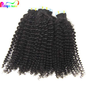 Compre en Línea en Alibaba Productos Capilares Patiya de China: Extensiones de Cabello Humano Rizado Afro Peruano con Cintas Adhesivas Fuertes - Product Image 1