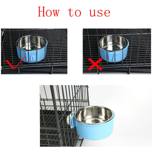 Tazón Portátil para Mascotas de Acero Inoxidable Antideslizante, Resistente al Agua, con Diseño para Colgar en la Jaula, Fácil de Limpiar, Venta al Por Mayor - Product Image 4