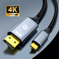 Nuevo Cable Tipo-C a DP de 2 Metros 4K (Macho-Macho) con Cubierta de PVC y Blindaje Combinado para Monitor, PC, Laptop y HDTV